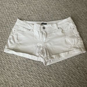 Rue21 White Denim Shorts
